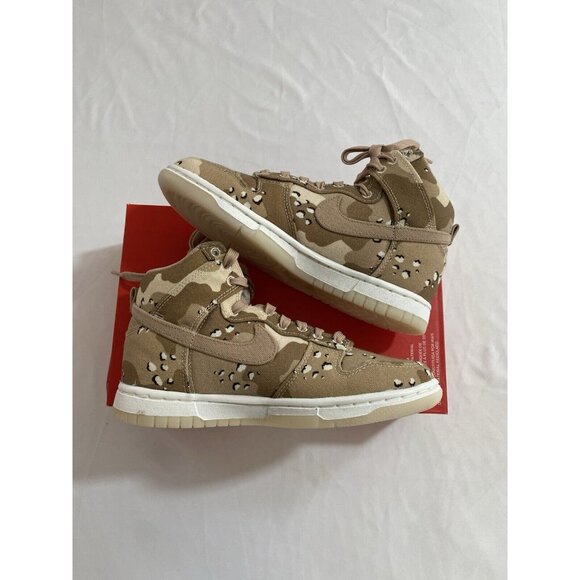 New Women’s Size 5 Brown Nike Dunk High Basketball Shoes DX2314 200 - Picture 4 of 9